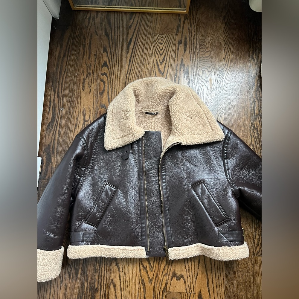 Faux Fur, Faux Leather Jacket
